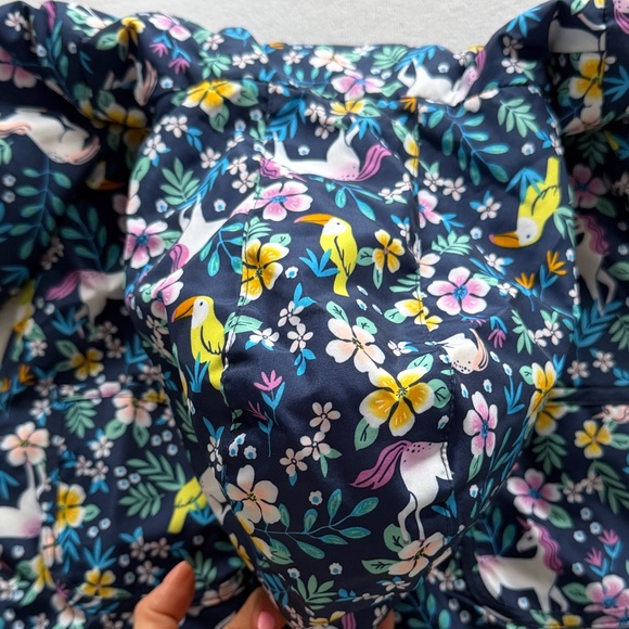 Floral Kids Jacket with Unicorn Print - Picture 4 of 6